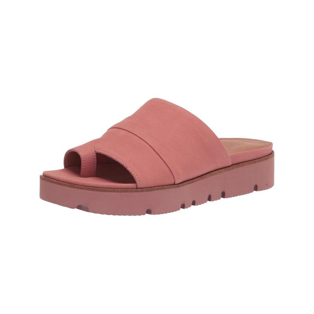 GENTLE SOULS KENNETH COLE Womens Pink 1" Platform Lavern Wedge Sandals 10